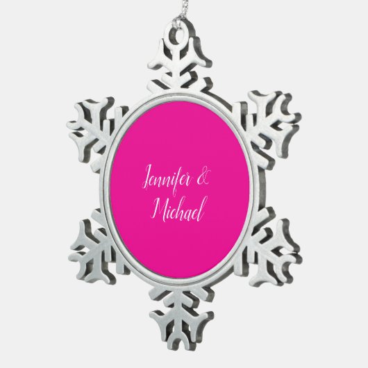 TrendMinimalistisch Modernes, Schlichtes, einfache Schneeflocken Zinn-Ornament (Rechts)