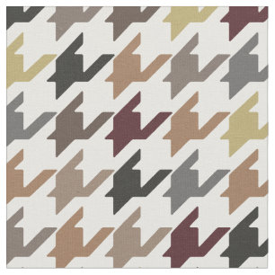 Trendmode earth tones Hahnentrittmuster Muster Stoff