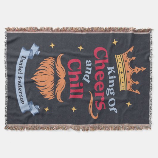 Trendmoderne, farbenfrohe Weihnachtskönig - Typogr Decke (Vorderseite)