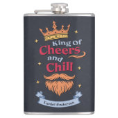 Trendmoderne, farbenfrohe Weihnachtskönig - Typogr Flachmann (Vorderseite)