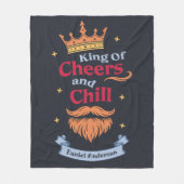 Trendmoderne, farbenfrohe Weihnachtskönig - Typogr Fleecedecke (Vorderseite)