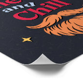 Trendmoderne, farbenfrohe Weihnachtskönig - Typogr Poster (Ecke)