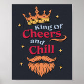 Trendmoderne, farbenfrohe Weihnachtskönig - Typogr Poster (Vorne)