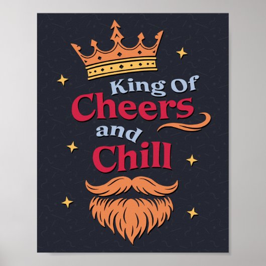 Trendmoderne, farbenfrohe Weihnachtskönig - Typogr Poster (Vorne)