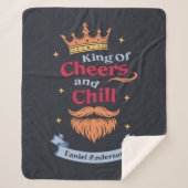 Trendmoderne, farbenfrohe Weihnachtskönig - Typogr Sherpadecke (Vorderseite)