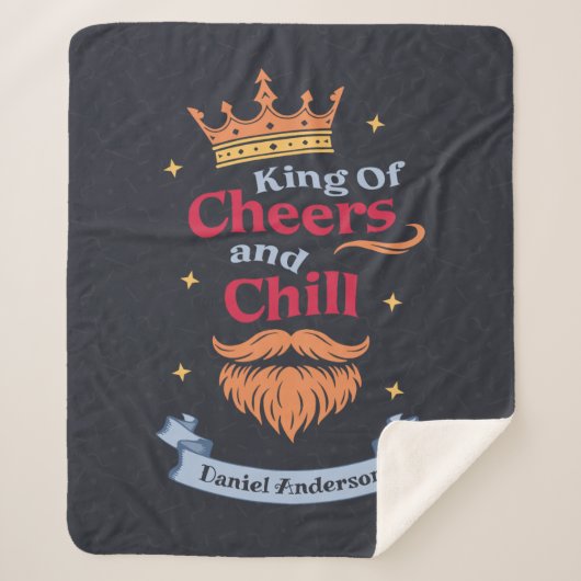 Trendmoderne, farbenfrohe Weihnachtskönig - Typogr Sherpadecke (Vorderseite)