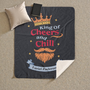 Trendmoderne, farbenfrohe Weihnachtskönig - Typogr Sherpadecke