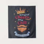 Trendmoderne, farbenfrohe Weihnachtskönig - Typogr Wandteppich (Vorderseite)