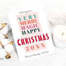 Trendmoderne große Typografie Weihnachtsgrüße