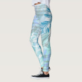 Trendmoderne Herbstblätter abstrakt floral Leggings (Links)
