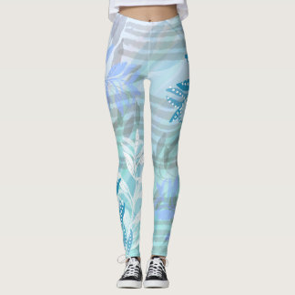 Trendmoderne Herbstblätter abstrakt floral Leggings