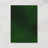 Trendmoderne, schlichte, schlichte, grüne Monogram Visitenkarte (Rückseite)