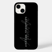 Trendmonogramm modern Personalisiert mit Namen Case-Mate iPhone Hülle (Rückseite)