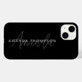 Trendmonogramm modern Personalisiert mit Namen Case-Mate iPhone Hülle (Rückseite (Horizontal))