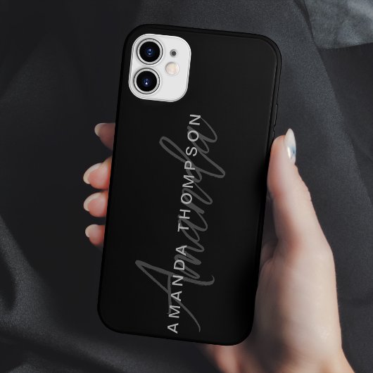 Trendmonogramm modern Personalisiert mit Namen Case-Mate iPhone Hülle