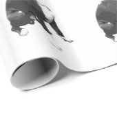 Trendmuster Schwarz-Weiß Pit Bull Hund Geschenkpapier (Rolleneckpunkt)