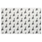 Trendmuster Schwarz-Weiß Pit Bull Hund Stoff (Fat Quarter (45,7 x 55,9 cm))