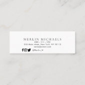 Trendname des Abschlusses Einsteckkarte Mini Visitenkarte (Rückseite)