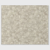 Trendneutral Beige Feine Creme Glittermuster Geschenkpapier (Flach)