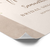 Trendneutrale Wildblumen boho arch Begrüßungszeich Poster (Ecke)