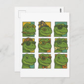 Trendosaurus Rex Postkarte (Vorne/Hinten)