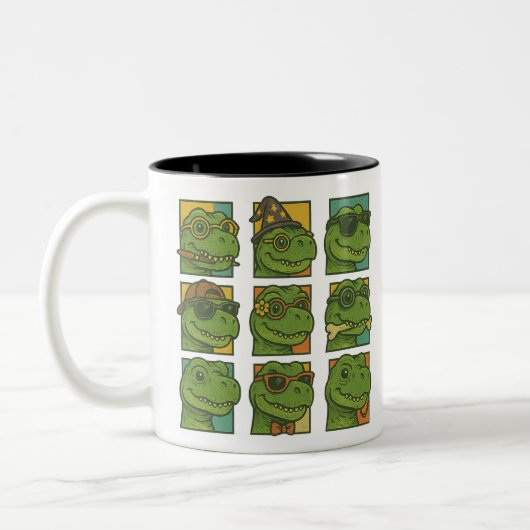 Trendosaurus Rex Zweifarbige Tasse (Links)