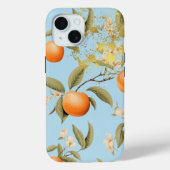 Trendpastellblau, Orange und Gold Apricot Case-Mate iPhone Hülle (Rückseite)