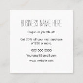 Trendpastellrosa Minimalistische moderne Discount- Rabattkarte (Rückseite)