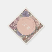 Trendpastellrosa Retro Rosa Blauer Geburtstag Serviette (Ecke)