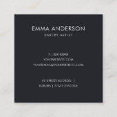 TRENDPINK FLORAL CAKE PATISSERIE CUPCAKE BAKERIE QUADRATISCHE VISITENKARTE (Rückseite)