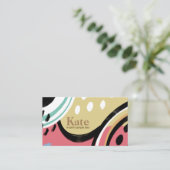 Trendpinsel abstrakte Malfarbe Visitenkarte (Stehend Vorderseite)