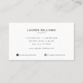 Trendpinsel abstrakte Malfarbe Visitenkarte (Rückseite)