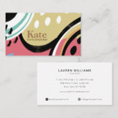 Trendpinsel abstrakte Malfarbe Visitenkarte (Vorne/Hinten)