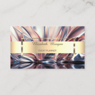 Trendprofessionell mit goldener Streifenabstraktio Visitenkarte