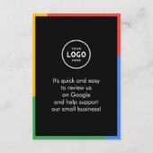 Trendprofessioneller Scan-to-Review-Google-QR-Code Begleitkarte (Rückseite)