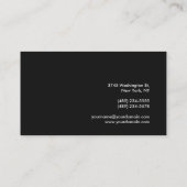 Trendred Black Beruflich Business Card Visitenkarte (Rückseite)