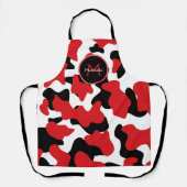 Trendred Black Cow Print Personalisiert Schürze (Vorderseite)