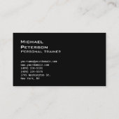 Trendred Black Fitness Sport Business Card Visitenkarte (Rückseite)