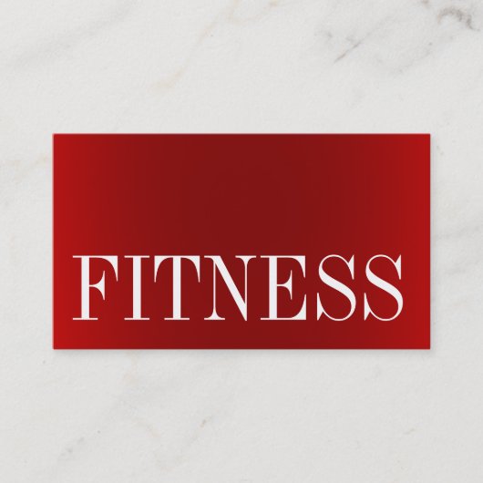 Trendred Black Fitness Sport Business Card Visitenkarte (Vorderseite)