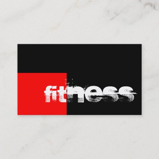 Trendred Black Fitness Sport Business Card Visitenkarte (Vorderseite)
