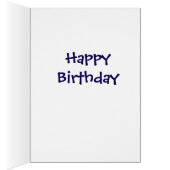 Trendred White & Blue Man Grußkarte (Innen (Rechts))