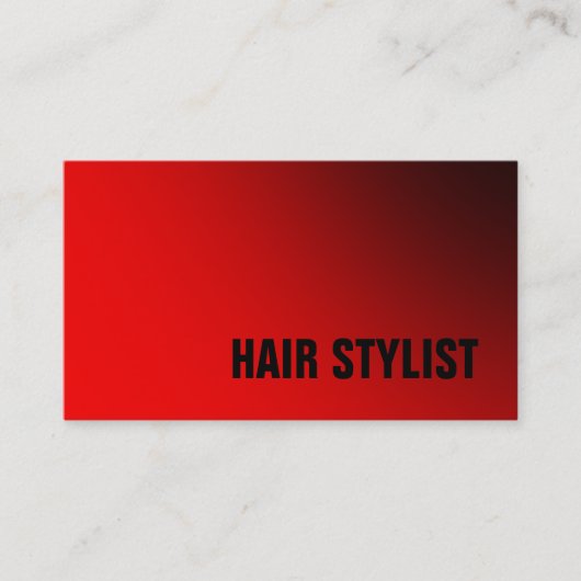 Trendred White Modern Hair Stylist Visitenkarte (Vorderseite)