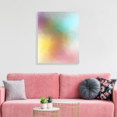 Trendred Yellow Blue Lila Moderne Abstrakte Kunst Leinwanddruck (Insitu (Wohnzimmer))