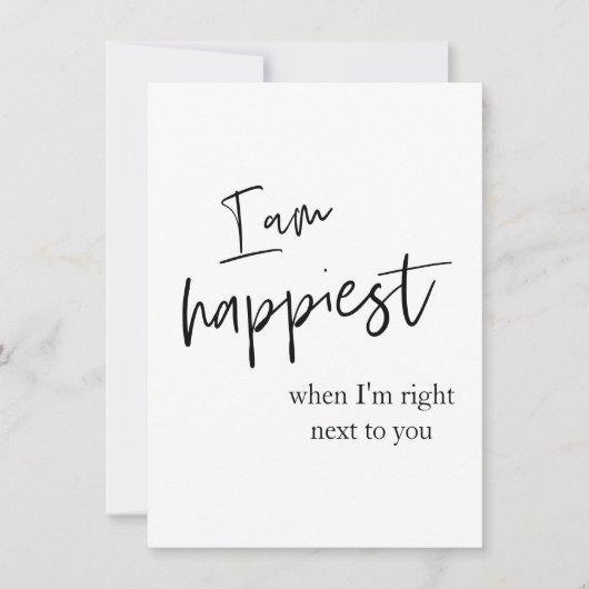 Trendromantisches Black Quote Geschenk (Vorderseite)