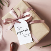 Trendromantisches Black Quote Geschenk Geschenkanhänger