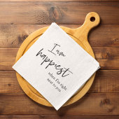 Trendromantisches Black Quote Geschenk Geschirrtuch