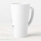 Trendromantisches Black Quote Geschenk Milchtasse (Rechte Ecke)