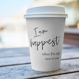 Trendromantisches Black Quote Geschenk Pappbecher