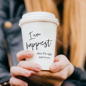 Trendromantisches Black Quote Geschenk Pappbecher