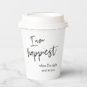 Trendromantisches Black Quote Geschenk Pappbecher (Vorderseite)